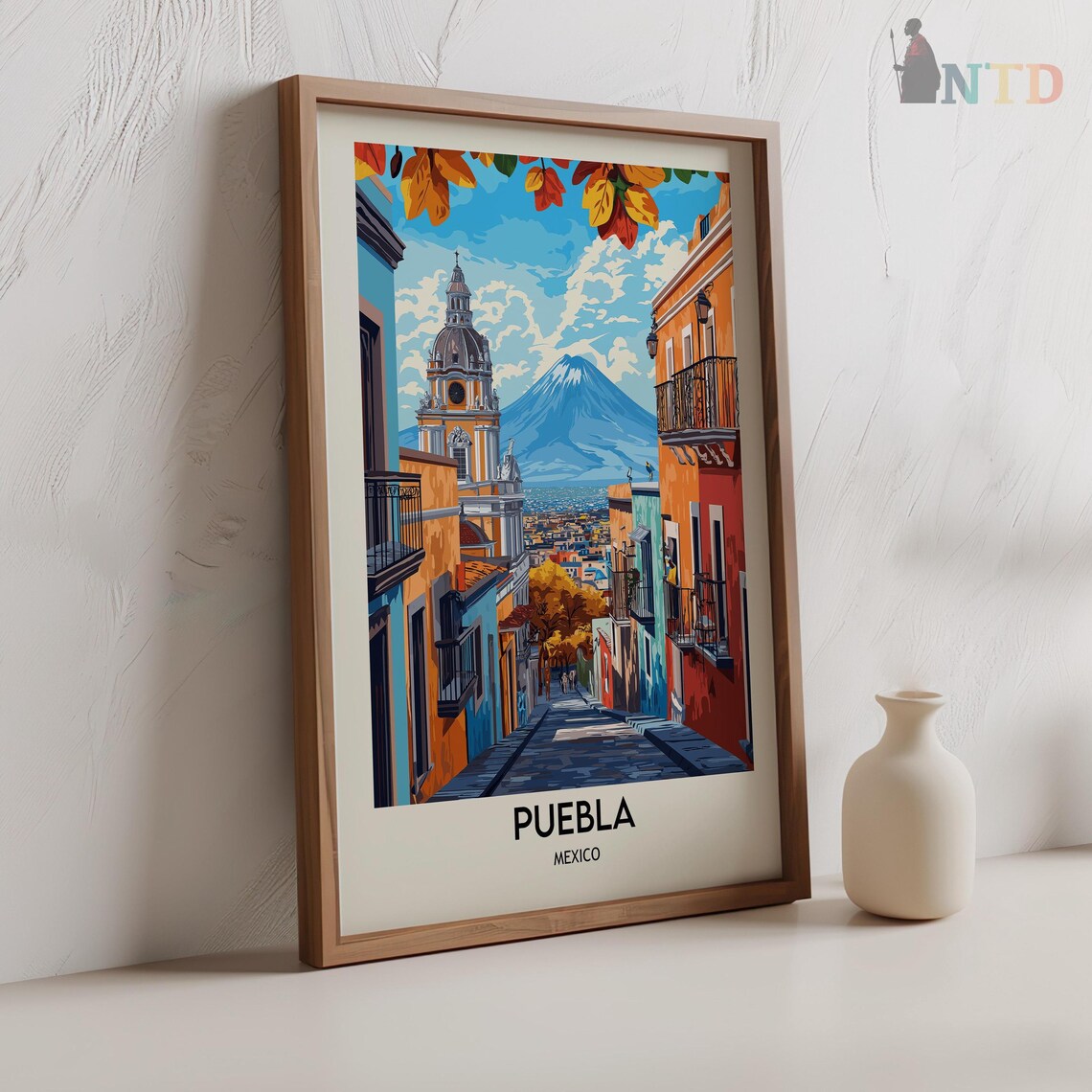 Puebla, Mexico Travel Poster, City Wall Art Print - Image 2
