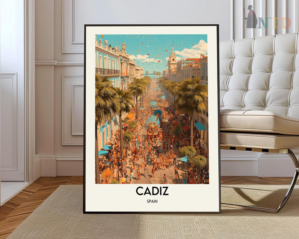 Cádiz Spain Carnival Street Parade Andalusia Travel Art Poster