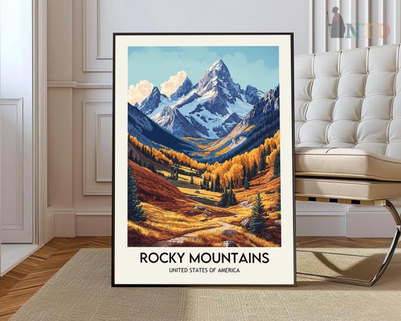 Rocky Mountains Nature Landscape Poster Print