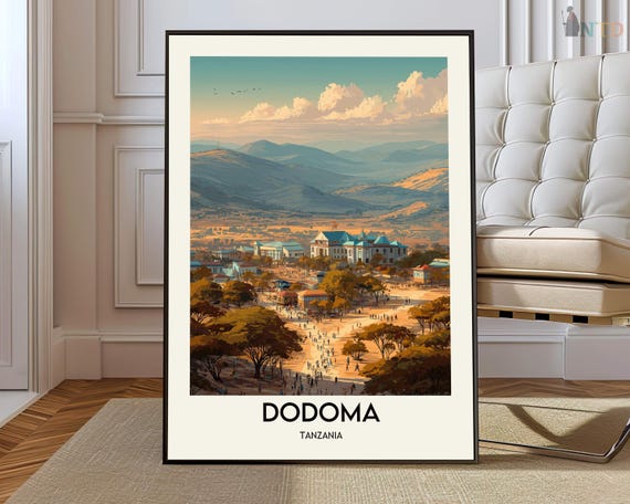 Dodoma Poster Wall Art Print Photo Travel City Tanzania