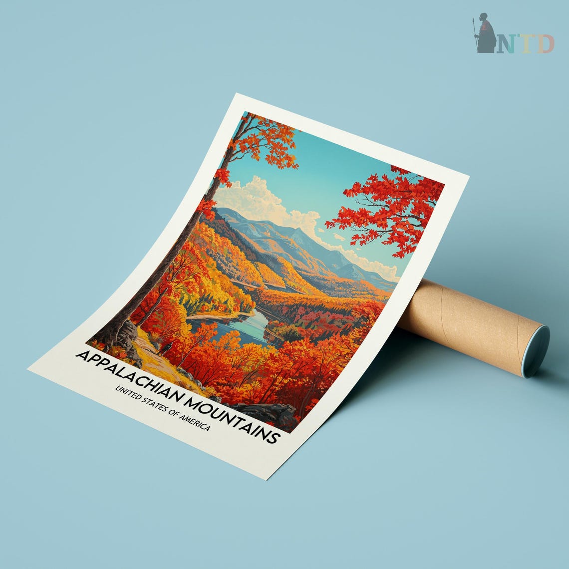 Appalachian Mountains Print Appalachian Print Appalachian Poster Appalachian Trail Appalachian Wall Art Appalachian Art Mountain Print - Image 2