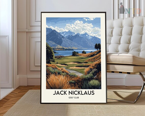 Dramatic Jack Nicklaus Golf Club Mountain Lake Course Golf Poster