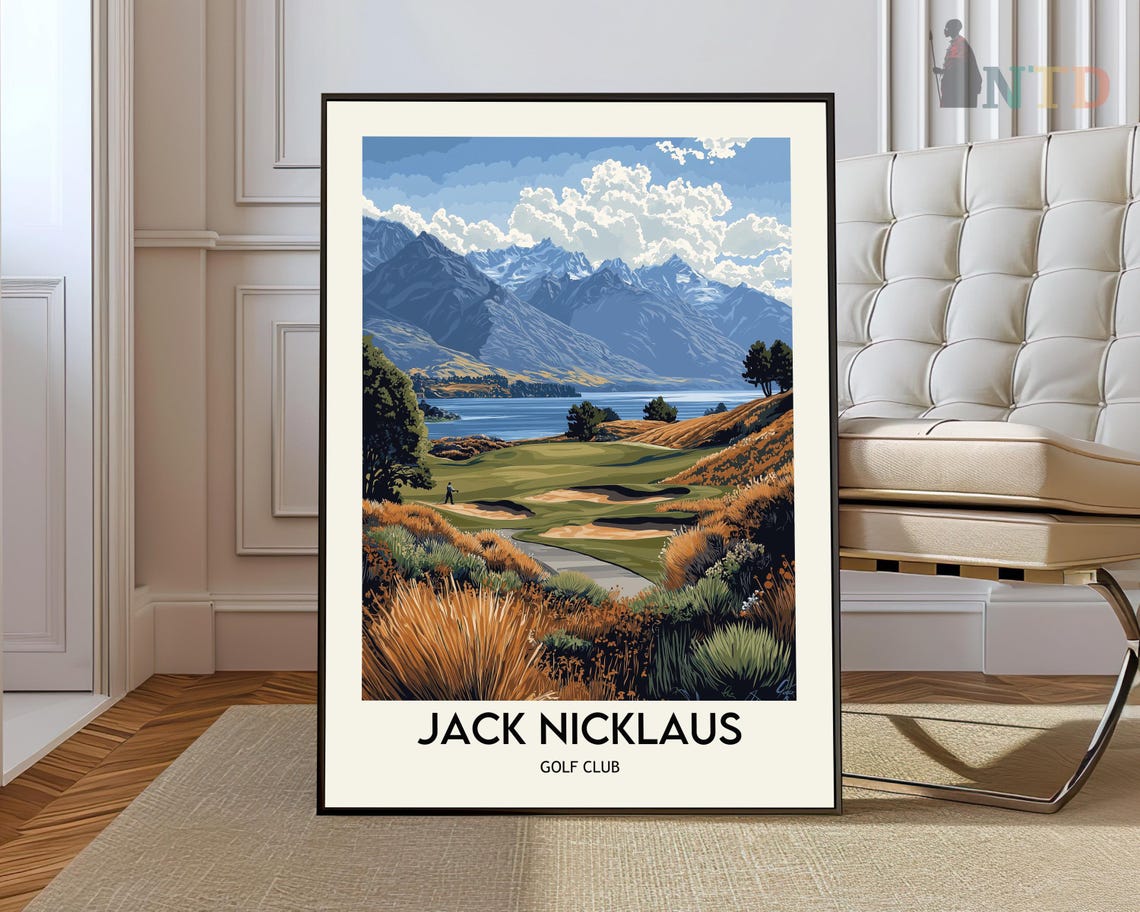 Dramatic Jack Nicklaus Golf Club Mountain Lake Course Golf Poster