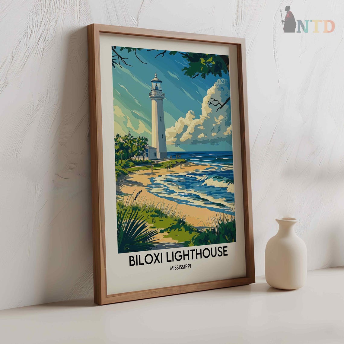 Biloxi Lighthouse Print Biloxi Lighthouse Wall Art Biloxi Lighthouse Poster Biloxi Lighthouse Photo Biloxi Lighthouse Mississippi Print - Image 2