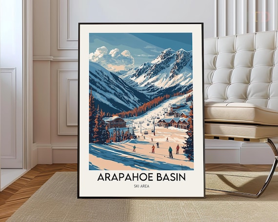 Arapahoe Basin Ski Resort Travel Poster, Colorado