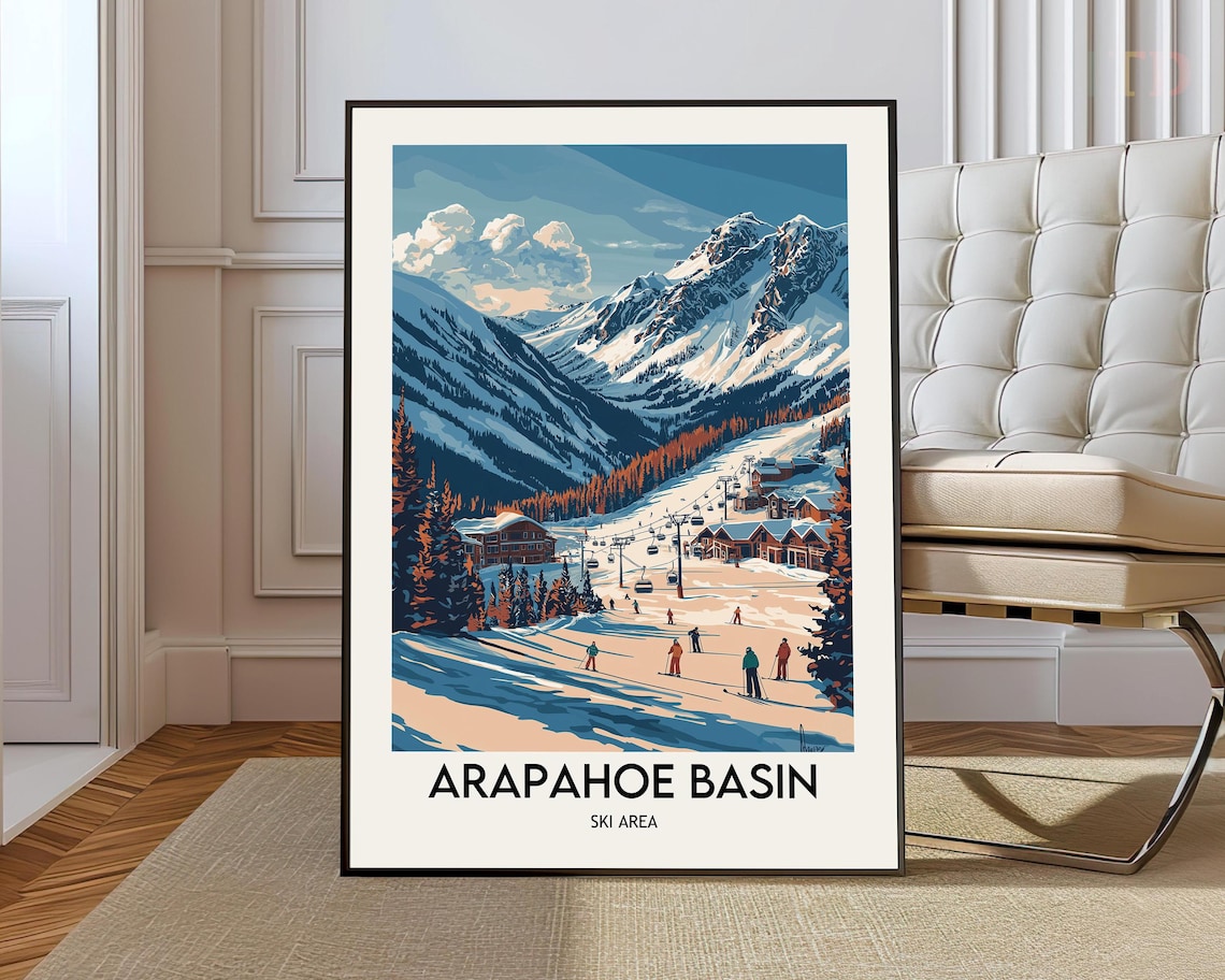 Arapahoe Basin Ski Resort Travel Poster, Colorado