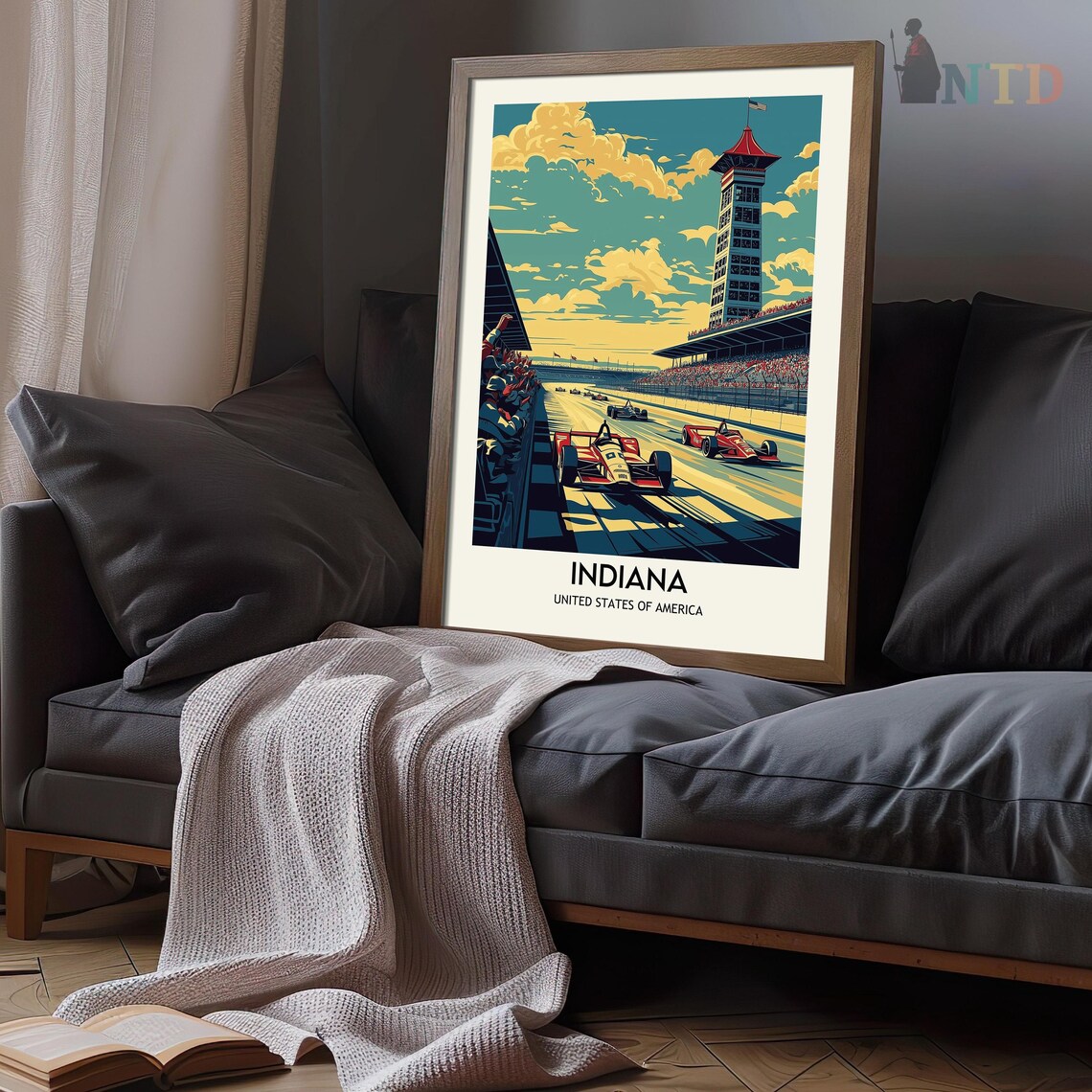Indiana Travel Poster, Indiana State Wall Art Print - Image 3