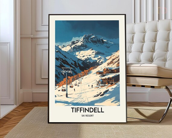 Tiffindell Ski Resort South Africa Chairlift Snowy Peaks Winter Poster