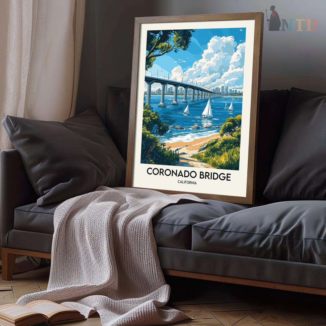 Coronado Bridge Print Coronado Bridge Poster Coronado Bridge Wall Art Coronado Bridge Travel Coronado Bridge Art Print Coronado Bridge - Image 3