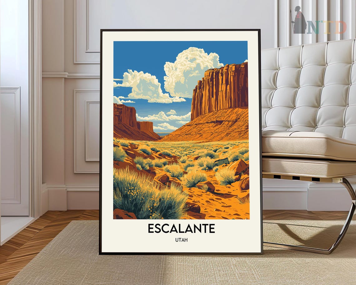 Escalante Red Rock Canyon and Desert Plains Under a Big Sky Poster