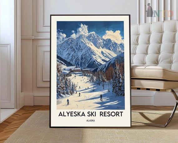 Alyeska Resort Print Wall Art Poster Photo Ski