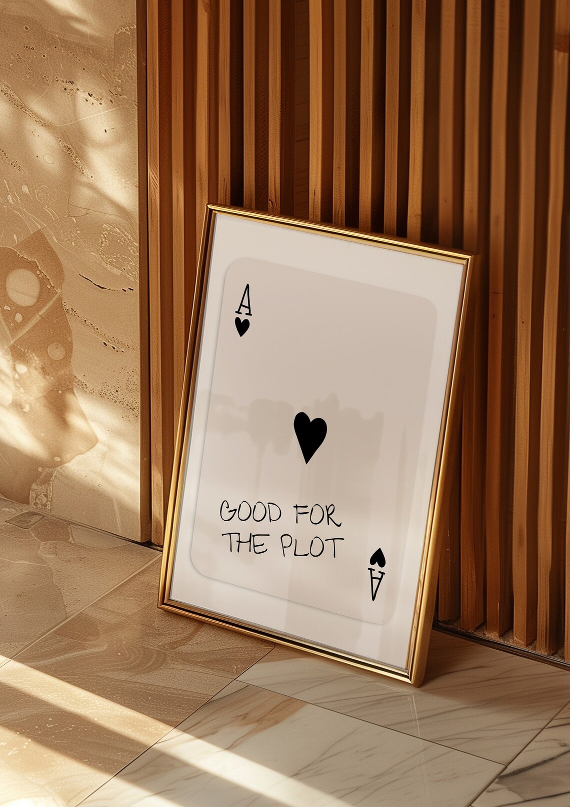 Good For The Plot Ace Of Hearts Card Quote Poster Art Funny Gift Art