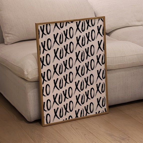 Trendy Prints Preppy Dorm Art Print Xoxo Poster Typography Wall Art Trendy Art Prints Preppy Poster Girly Wall Art Fashion Prints