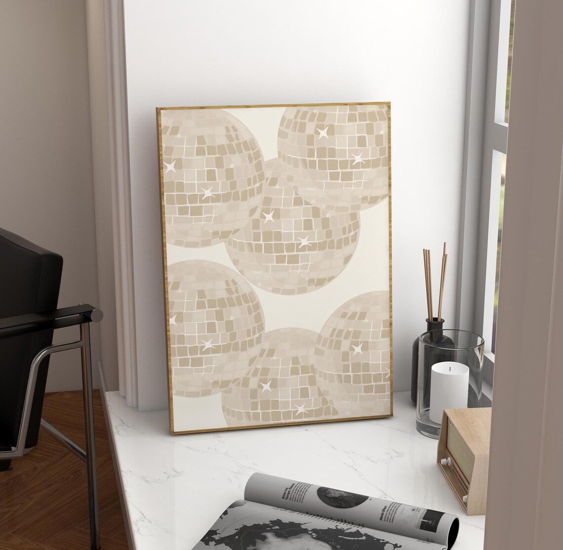 Disco Wall Art, Preppy Dorm Room Art Print - Image 3