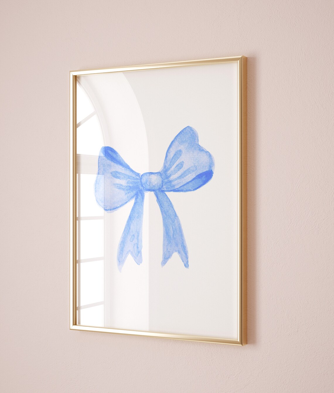 Blue Bows Aesthetic Poster, Preppy Dorm Art Print - Image 2