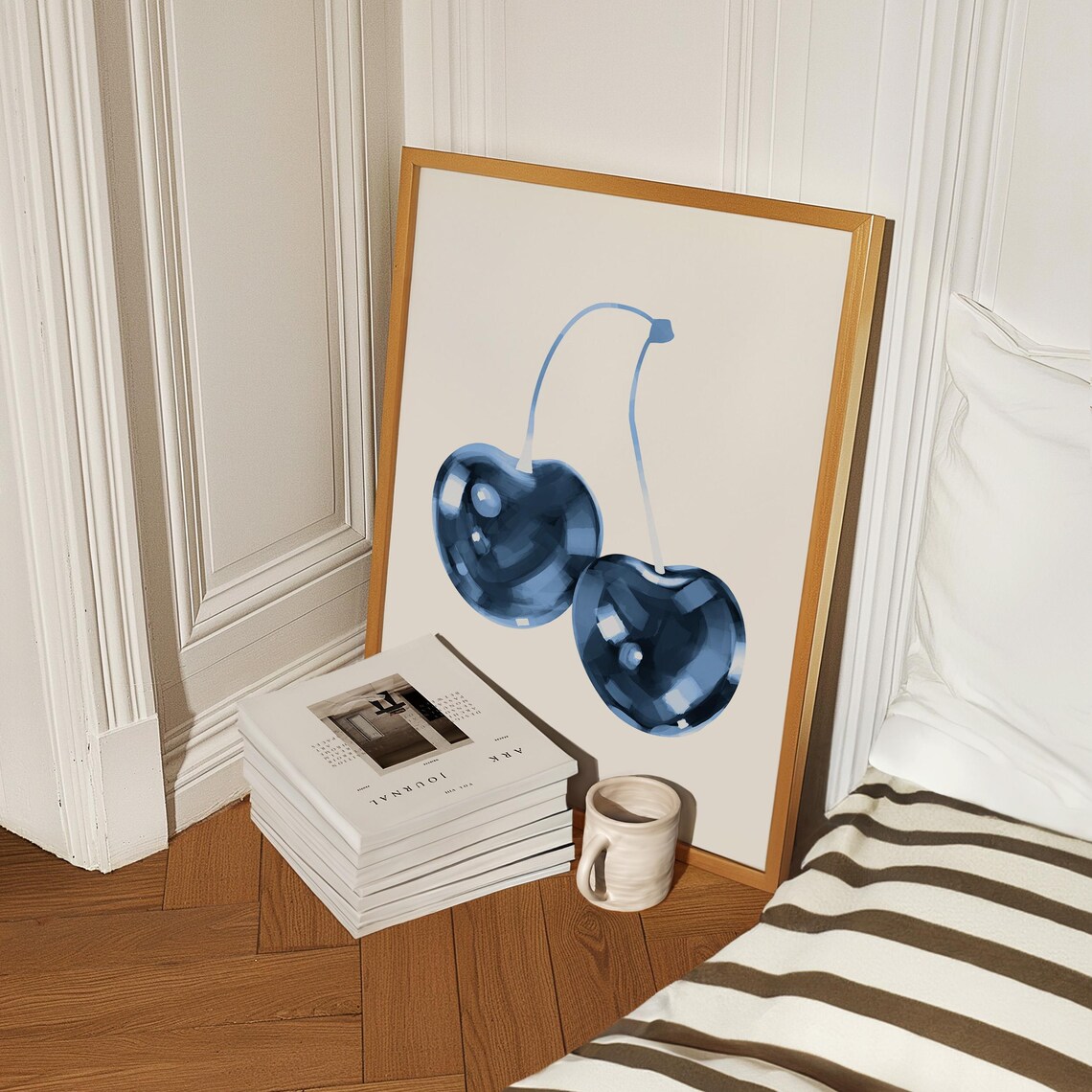 Cherry Aesthetic Art Print, Trendy Wall Decor