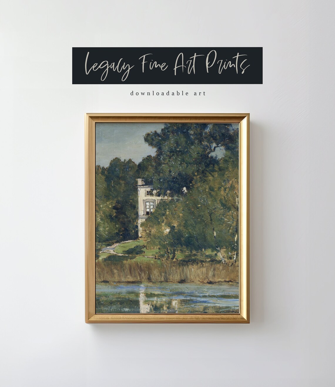 Italian Landscape Oil Painting, Cottage Core Countryside - Image 2