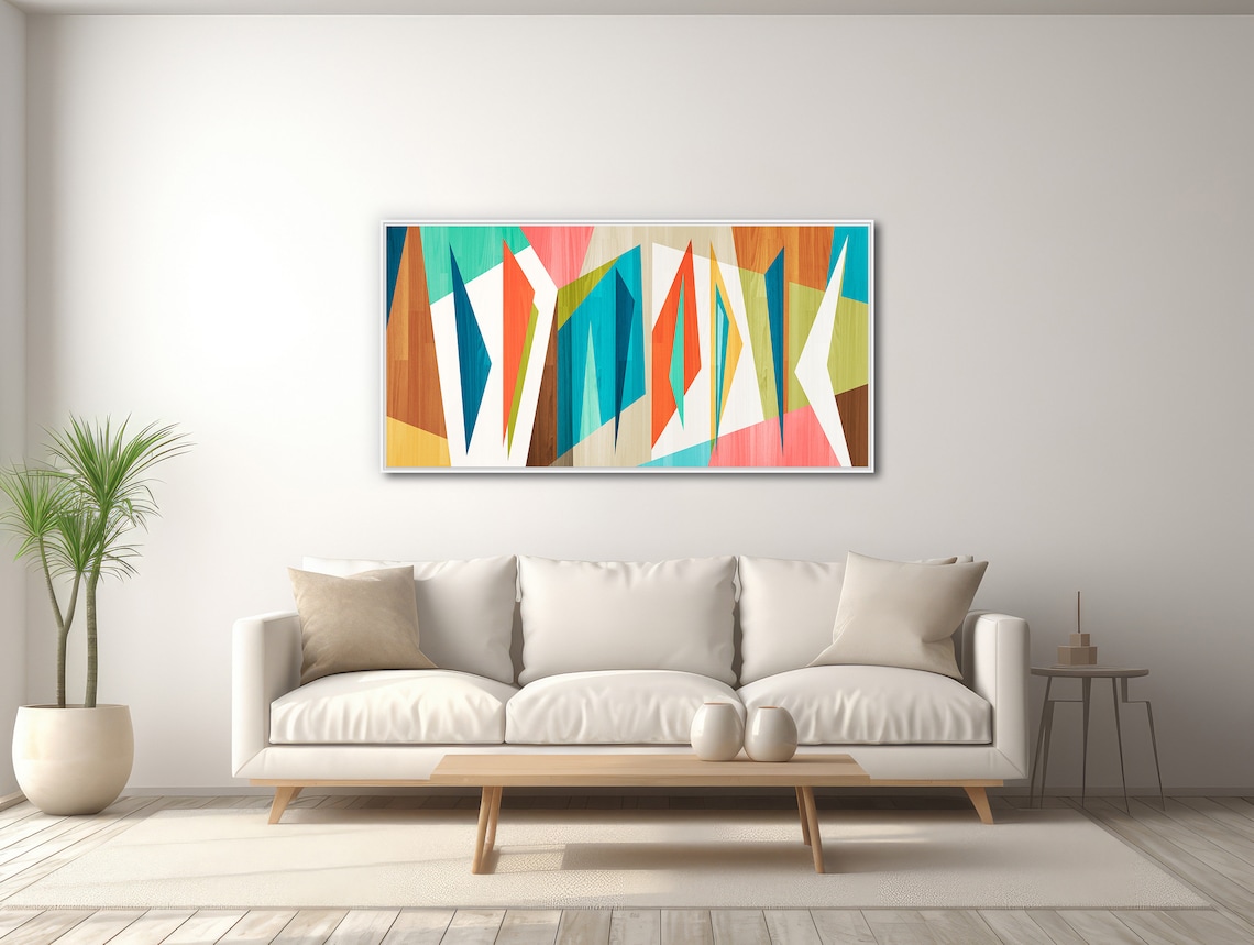 Correlation Panoramic Print Retro Loft Wall Art Print - Image 2
