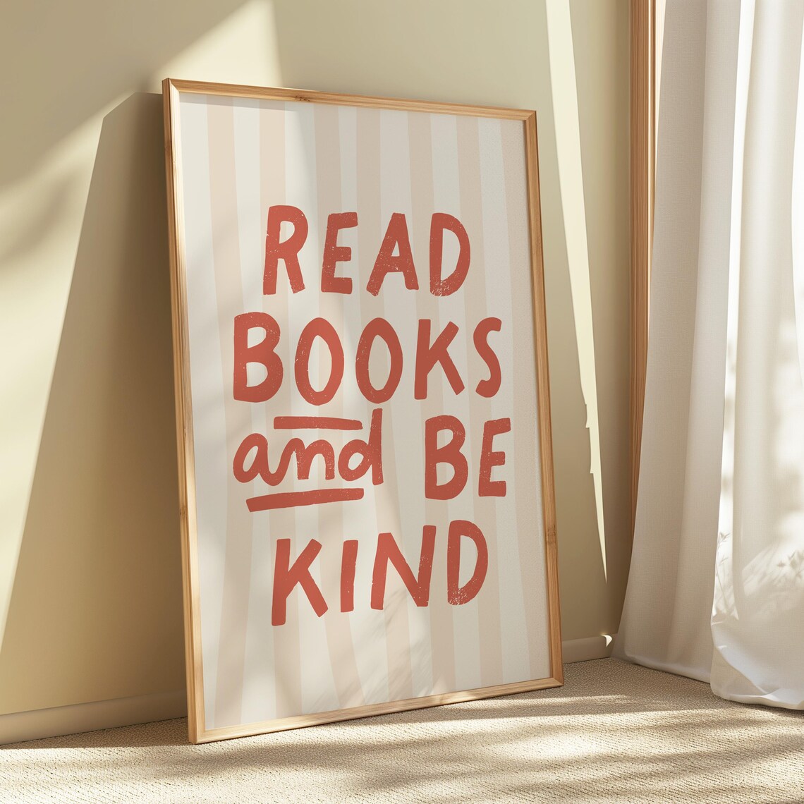 Read Books And Be Kind Quote, Library Wall Art - Image 2