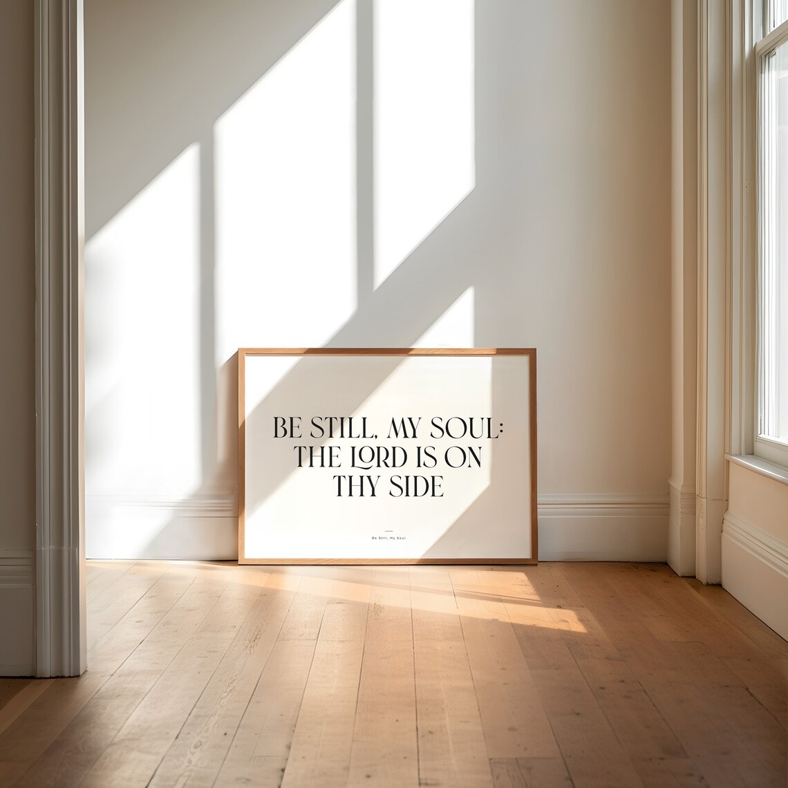 Be Still My Soul The Lord Is On Thy Side Hymn Lyrics Music Poster - Image 2