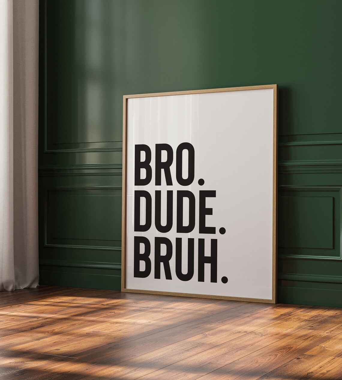Bro Dude Bruh Boys Room Typography Poster - Image 2
