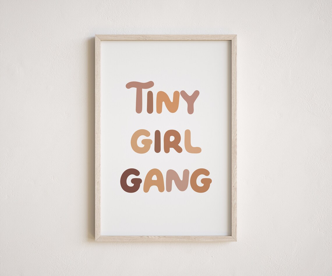 Tiny Girl Gang Boho Girls Room Art Print