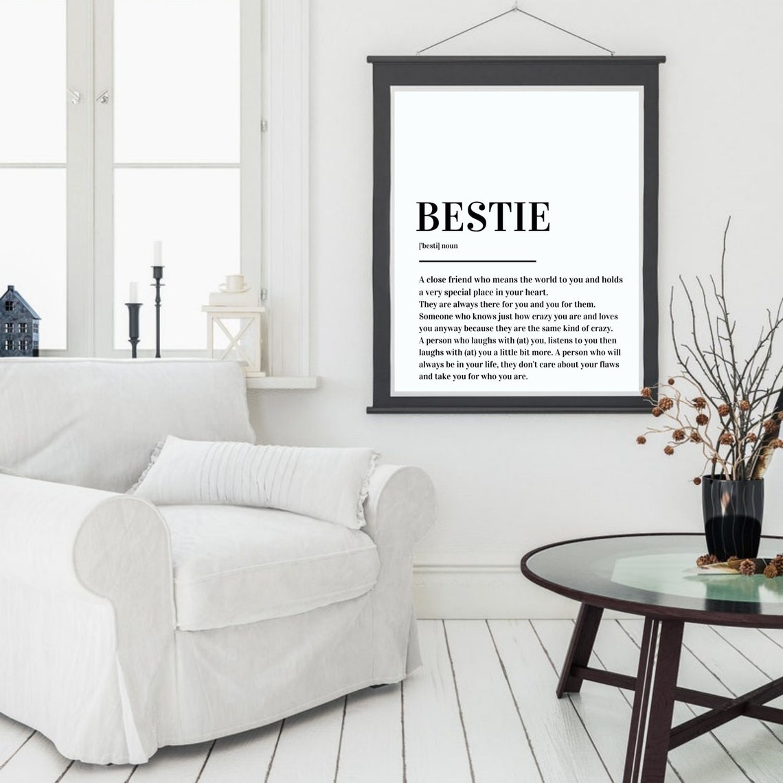 Bestie Definition Best Friendship Friend Quote Dictionary Poster - Image 5
