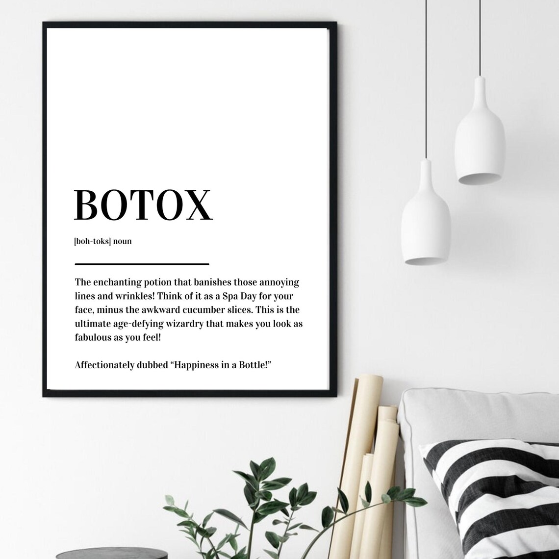 Botox Definition Typography Funny Beauty Gift Minimalist Poster - Image 6
