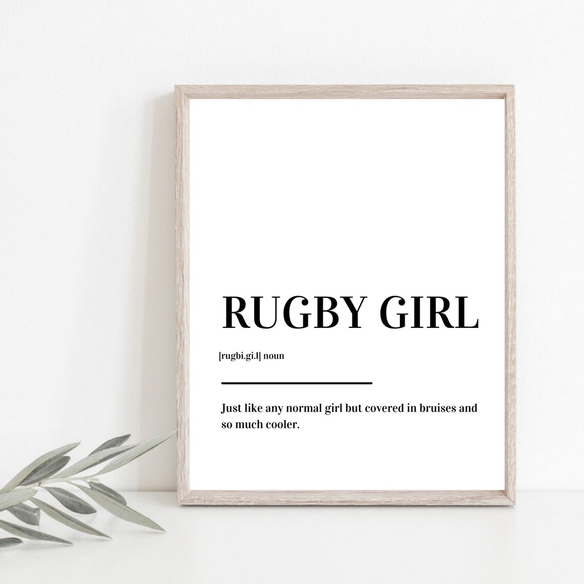 Rugby Girl Definition Funny Female Rugby Player Quote Poster - Image 5