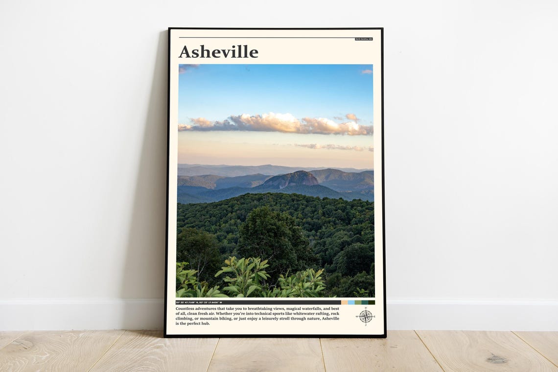 Asheville Print Asheville Wall Art Asheville Poster Asheville Photo Asheville Poster Print North Carolina Wall Decor