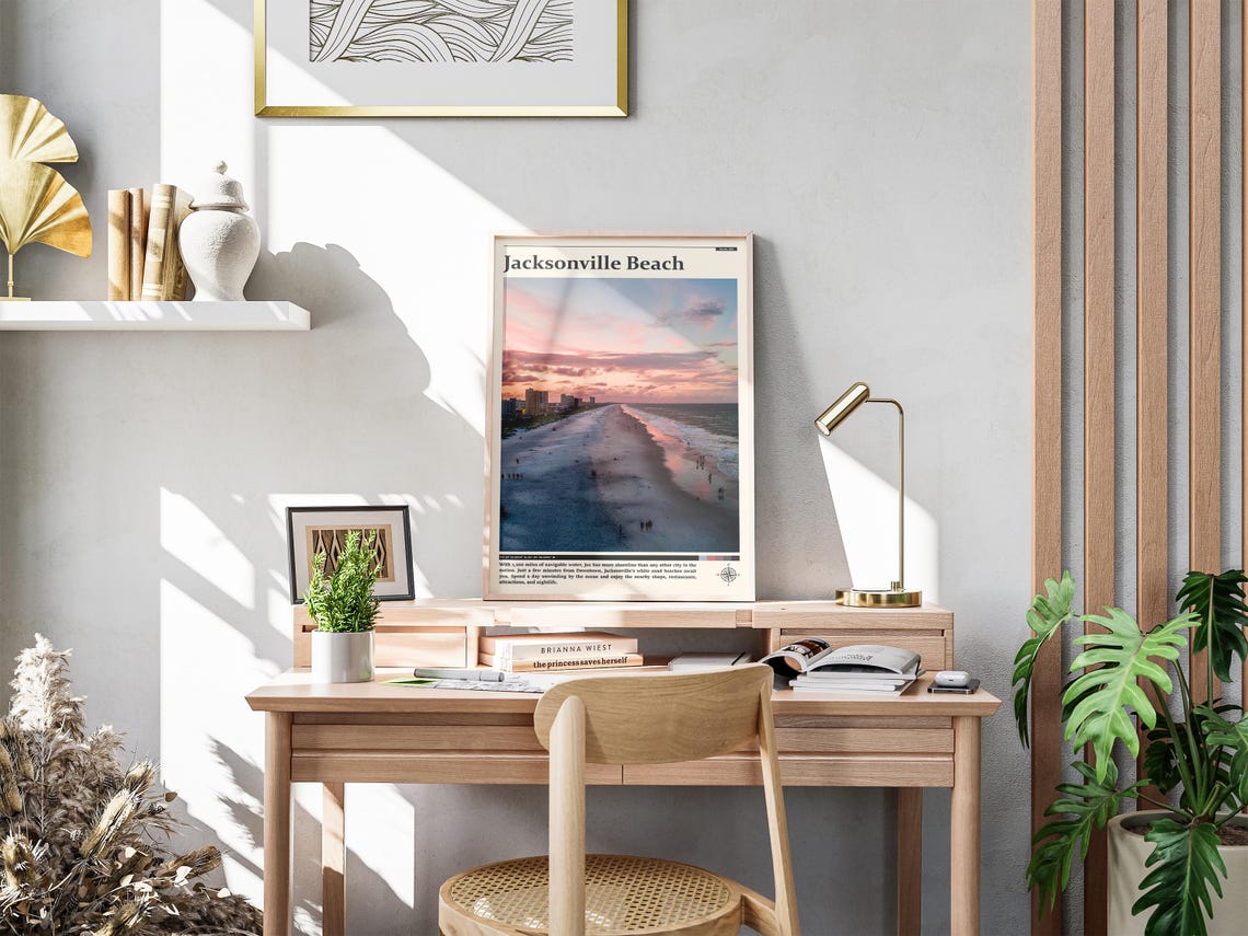 Travel Photography Jacksonville Beach Print Jacksonville Beach Wall Art Jacksonville Beach Poster Florida Jacksonville Beach Photo - Image 4