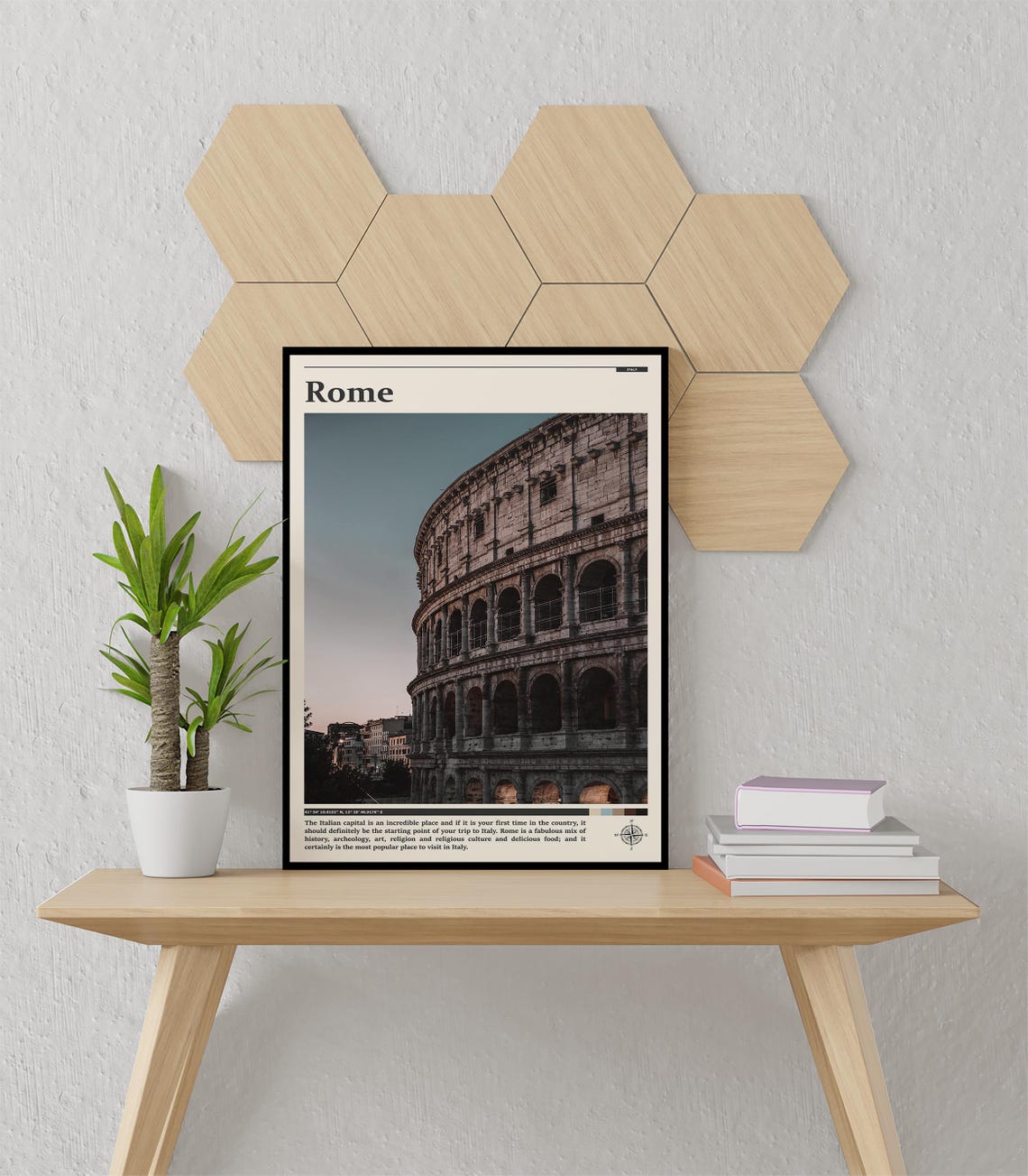 Rome Italy Colosseum At Dusk Ancient Amphitheater Travel Poster - Image 3