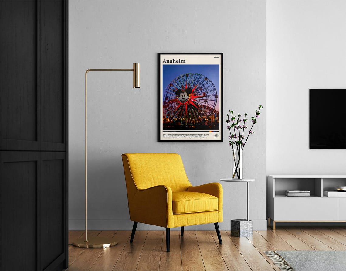 Travel Photography Anaheim Print Anaheim Wall Art Anaheim Poster Anaheim Photo Anaheim Poster Print California Wall Art - Image 2
