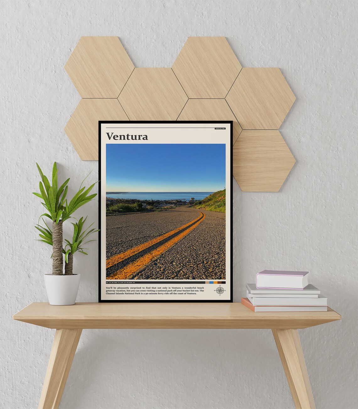 Ventura California Ocean View Highway Road Coastal Photography Poster - Image 3