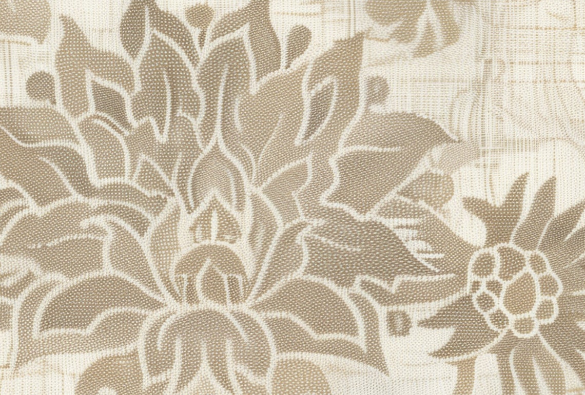 Beige Ivory Damask Floral Pattern Elegant Textile Style Poster - Image 5