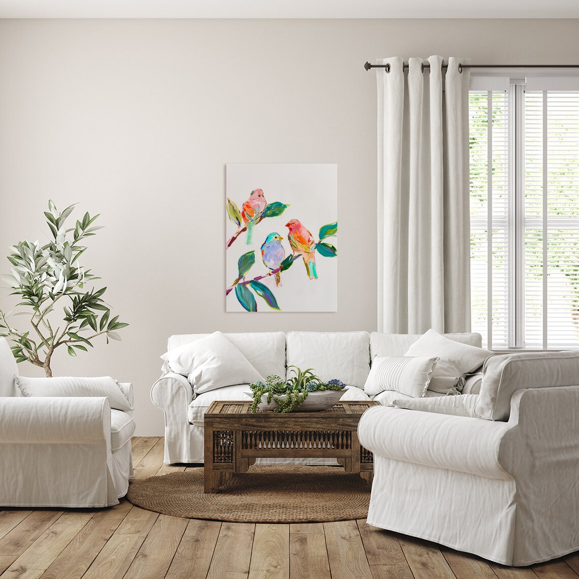 Wild Birds Painting, Colorful Abstract Art Print - Image 2