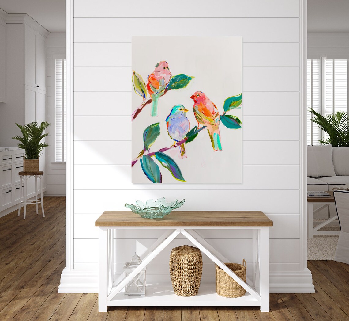 Wild Birds Painting, Colorful Abstract Art Print - Image 4