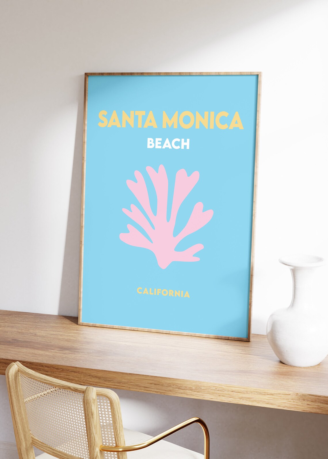 Santa Monica Beach Minimalist Travel Poster - Image 5