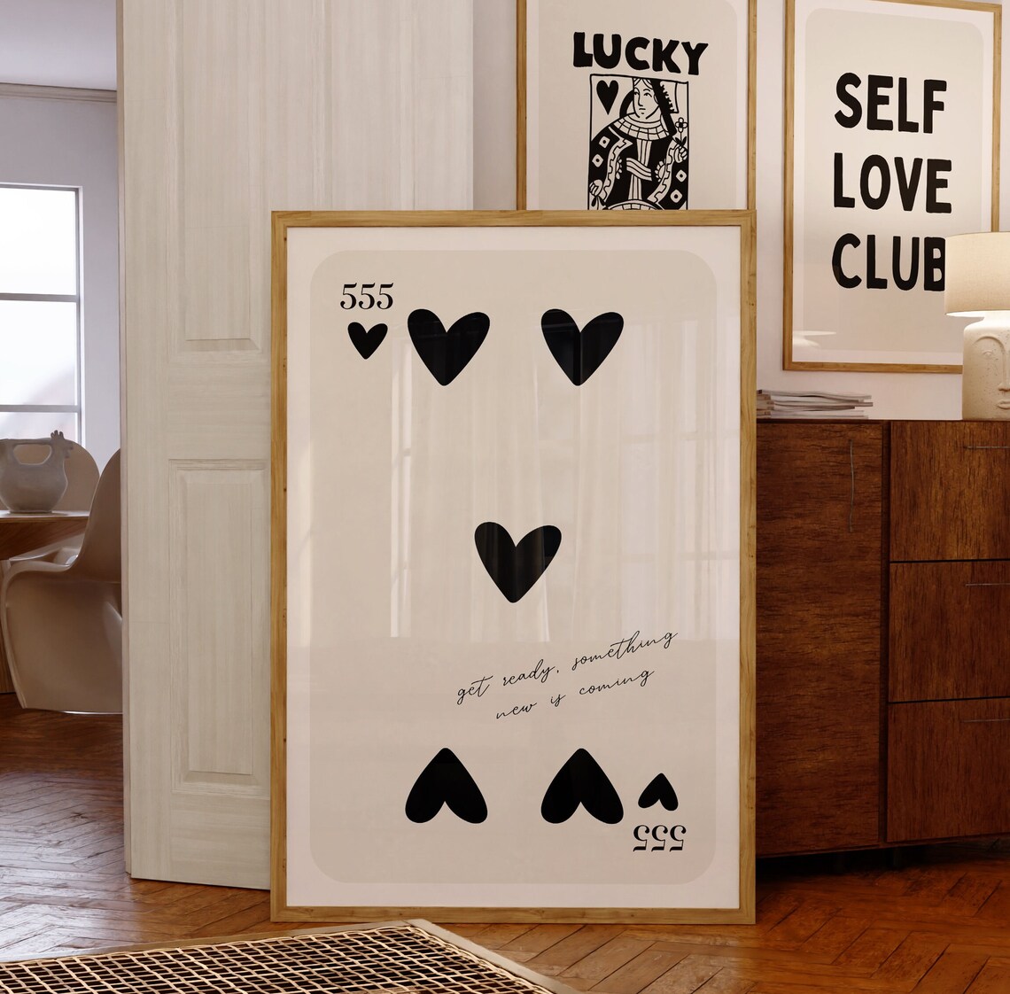 Angel Number 555 Playing Card Poster Art Print