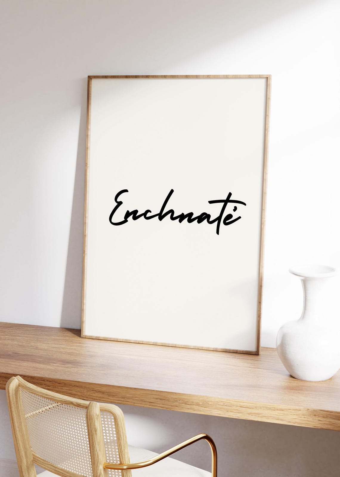 Enchnate French Greeting Flowing Black Script Parisian Chic Poster - Image 2