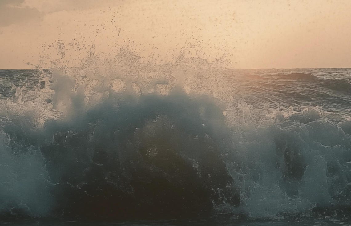 Breaking Ocean Wave At Sunrise Golden Light Surf Photography Poster - Image 3