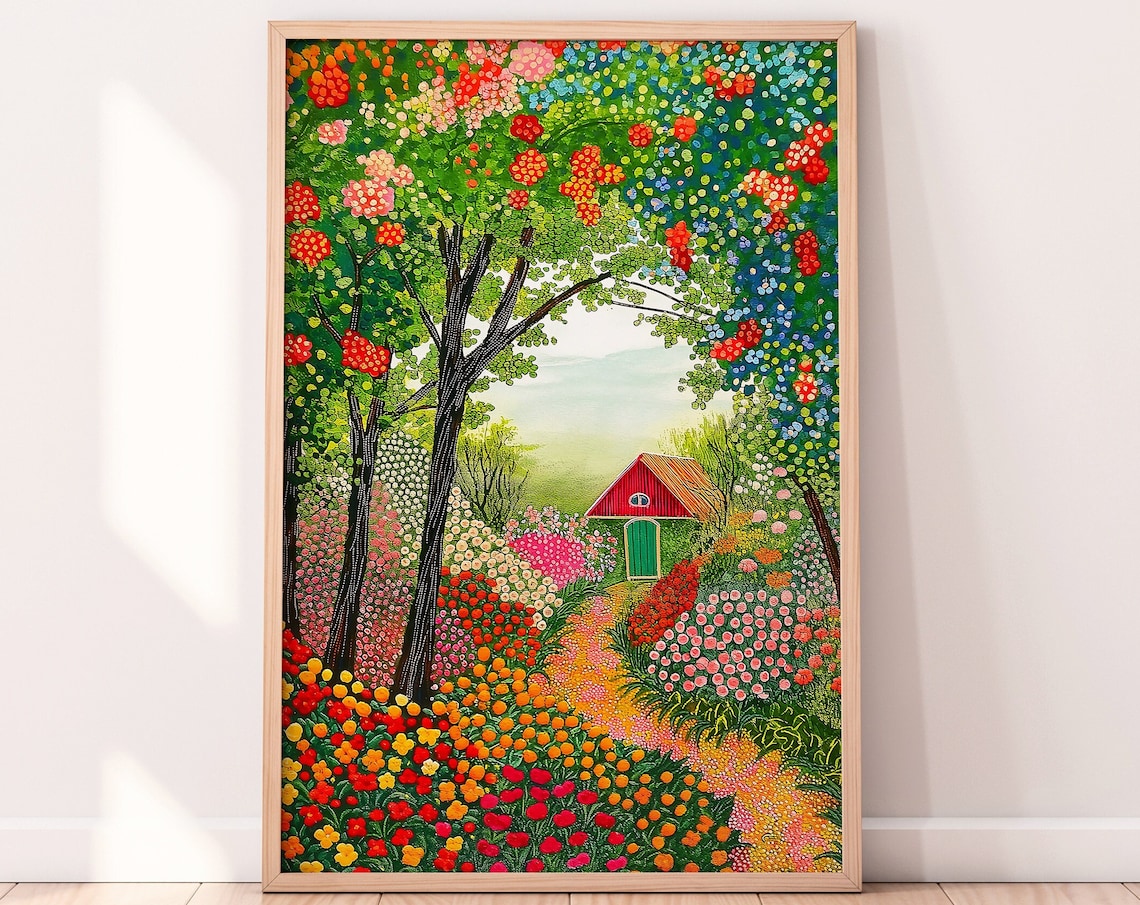 Garden Of Fruit Trees Floral Botanical Art Print
