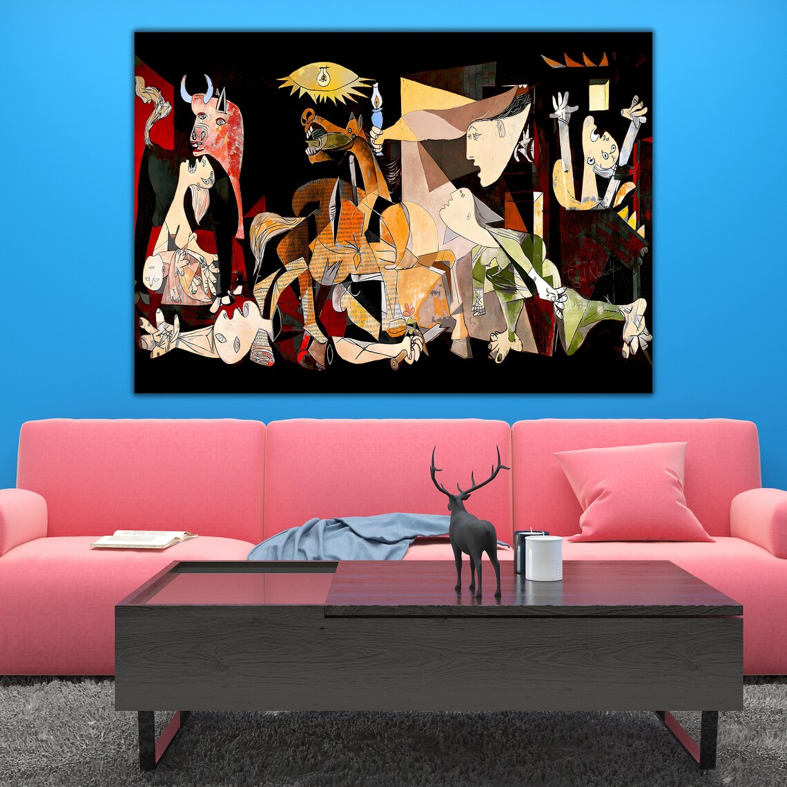 Picasso Guernica Cubist Masterpiece Colorful Vivid Modern Art Poster - Image 2