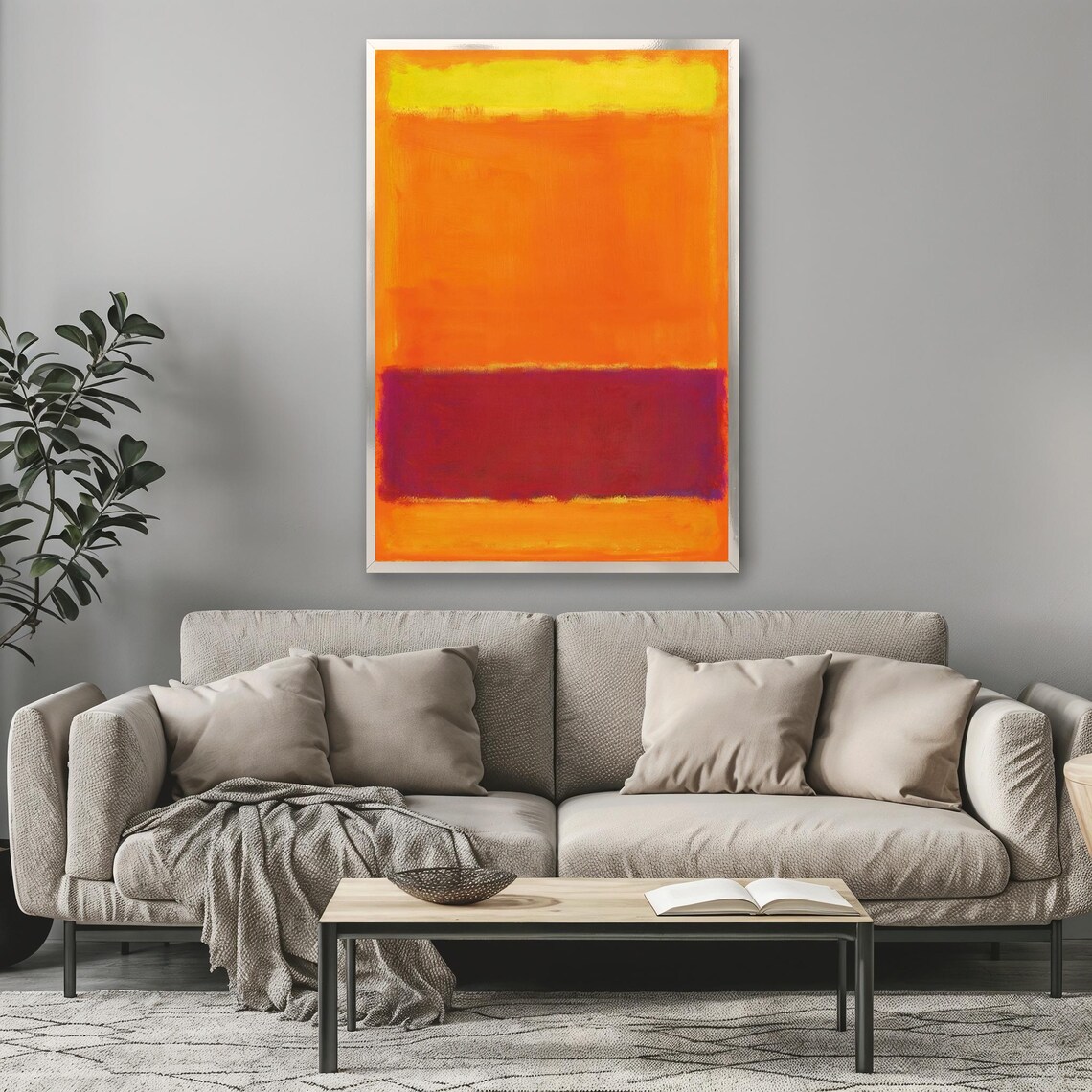 Mark Rothko Art Abstract Modern Wall Art Abstract Wall Art Red And Orange Artwork Expressionism Painting Stylish Wall Decor Gift - Image 3