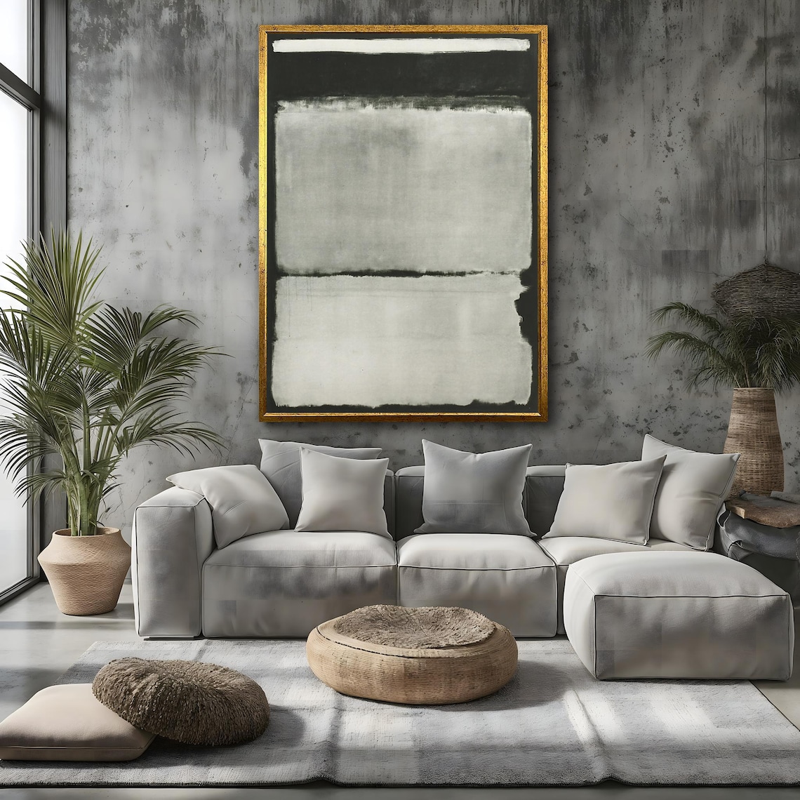 Mark Rothko Style Grey Color Field Abstract Minimalist Art Poster - Image 4