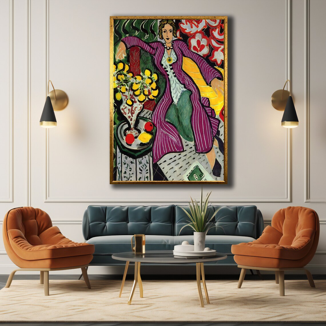 Matisse Woman In A Purple Coat Fauvist Reproduction Fine Art Poster - Image 2
