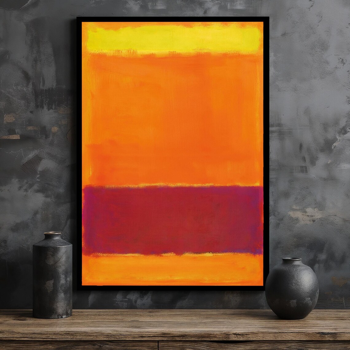 Mark Rothko Art Abstract Modern Wall Art Abstract Wall Art Red And Orange Artwork Expressionism Painting Stylish Wall Decor Gift