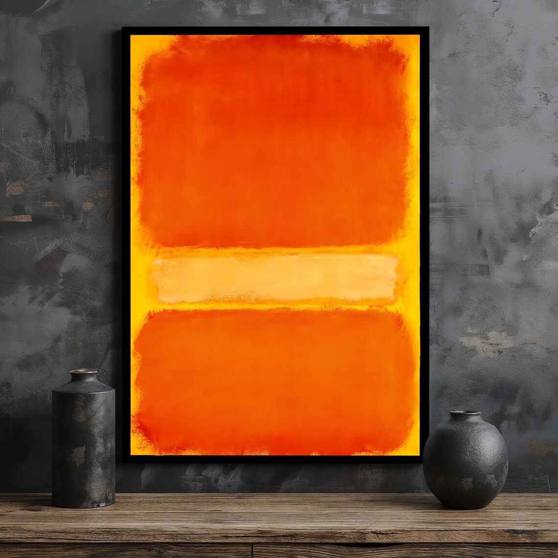 Mark Rothko Orange Yellow Color Field Abstract Minimalist Poster