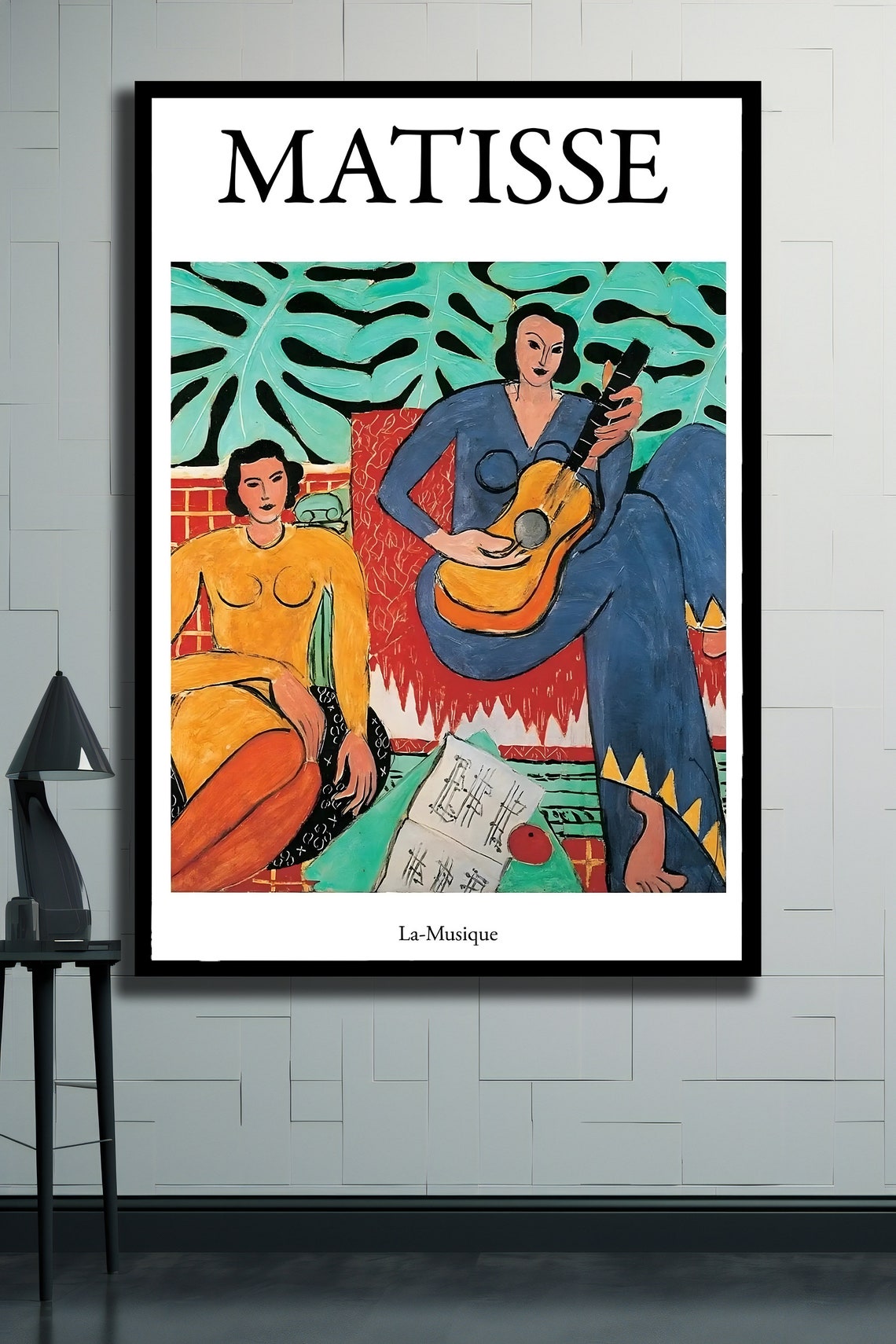 Modern Art Painting Henri Matisse Woman Playing Guitar Print Henri Matisse Wall Decor Framed Artwork Expressionism Art Gift - Image 4