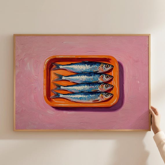 Sardine Tin Kitchen Wall Art Print, Portuguese Style